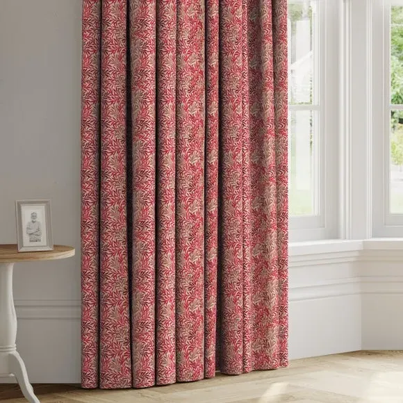 Made to Measure Curtains with Leaf Design - Rosso