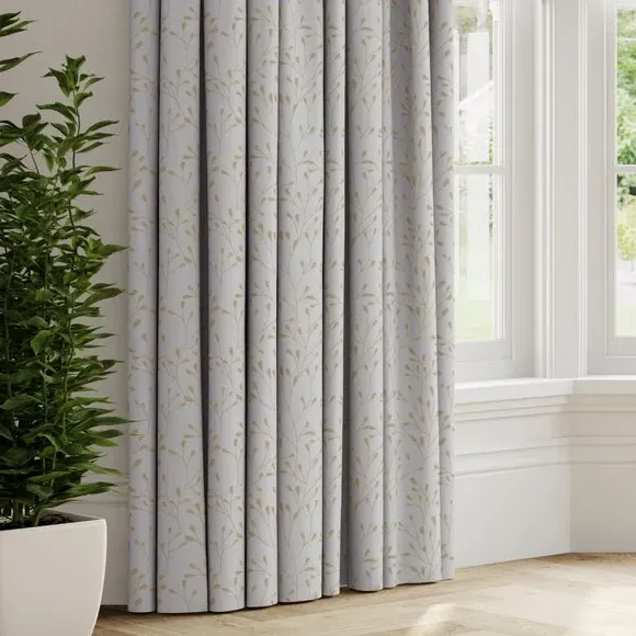 Made to Measure Curtains with Leaf Pattern - Dove image