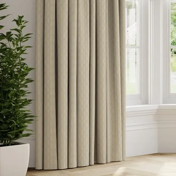 Made to Measure Curtains with Leaf Pattern - Flax image