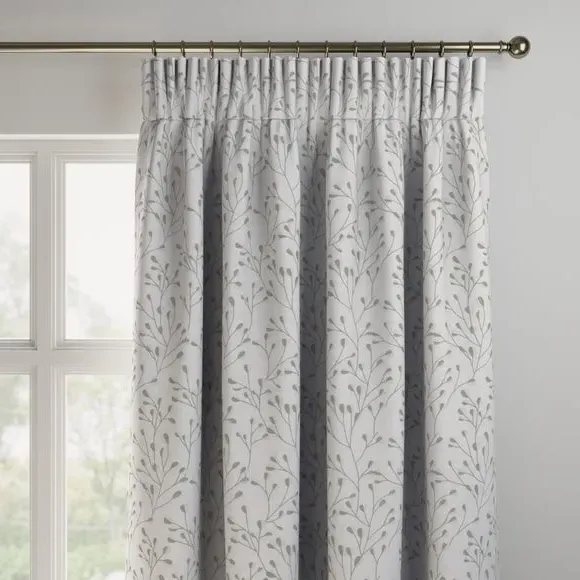 Made to Measure Curtains with Leaf Pattern - Sage