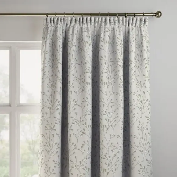 Made to Measure Curtains with Leaf Pattern - Sage