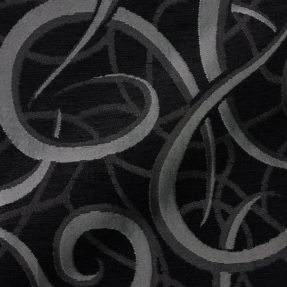 Made to Measure Curtains with Pattern - Black