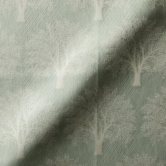 Made to Measure Curtains with Tree Motif - Seafoam
