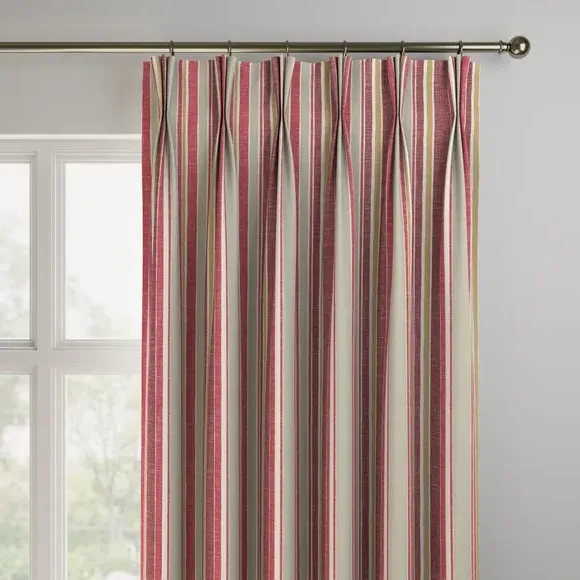Made to Measure Fire Retardant Curtains - Scarlet