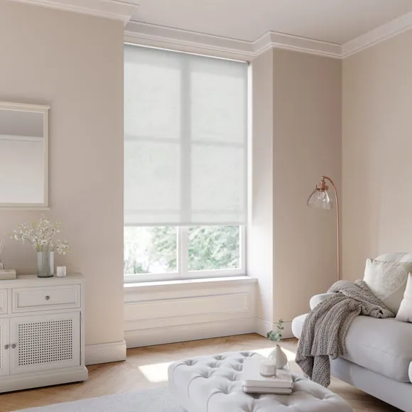 Made to Measure Roller Blind - White, Sheer