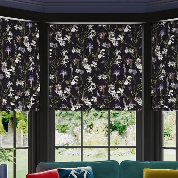 Made to Measure Roman Blind - Black, Velvet image