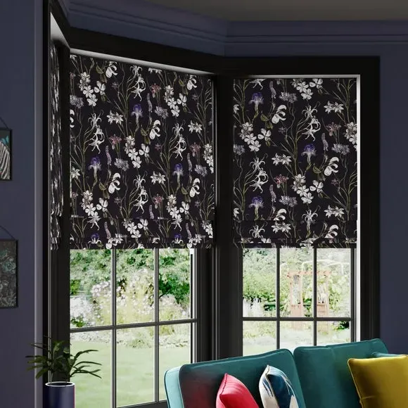 Made to Measure Roman Blind - Black, Velvet