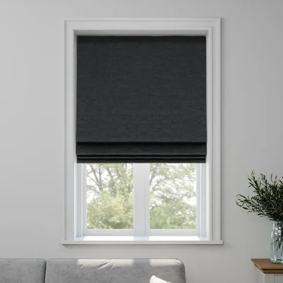 Made to Measure Roman Blind - Black, Velvet