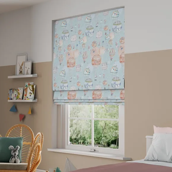 Made to Measure Roman Blind - Blue, Cotton