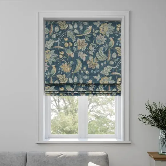 Made to Measure Roman Blind - Blue, Cotton