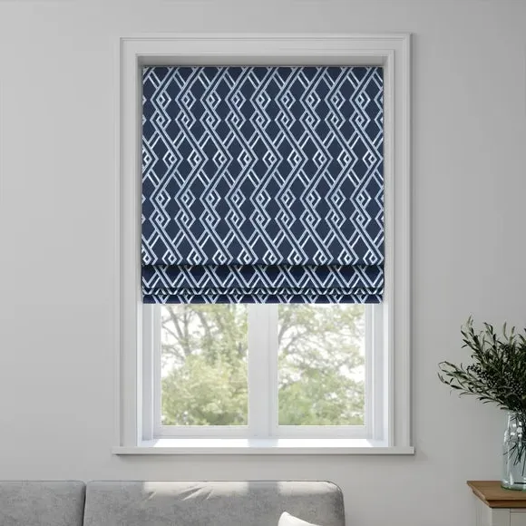 Made to Measure Roman Blind - Blue, Fire Retardant