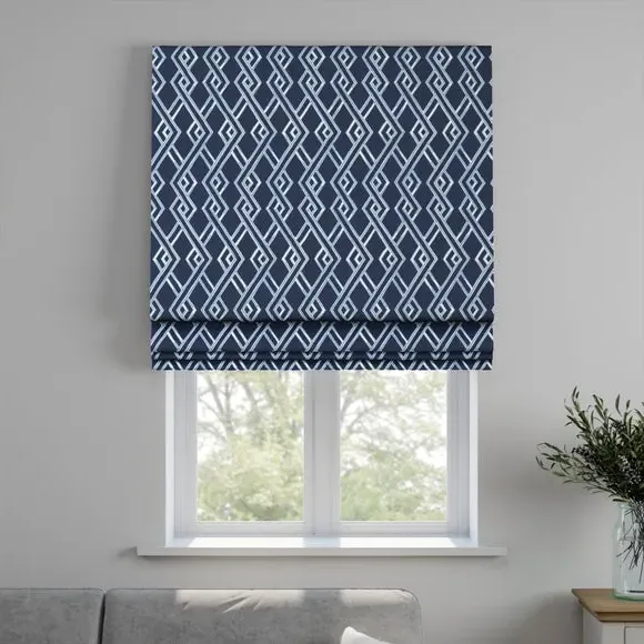 Made to Measure Roman Blind - Blue, Fire Retardant