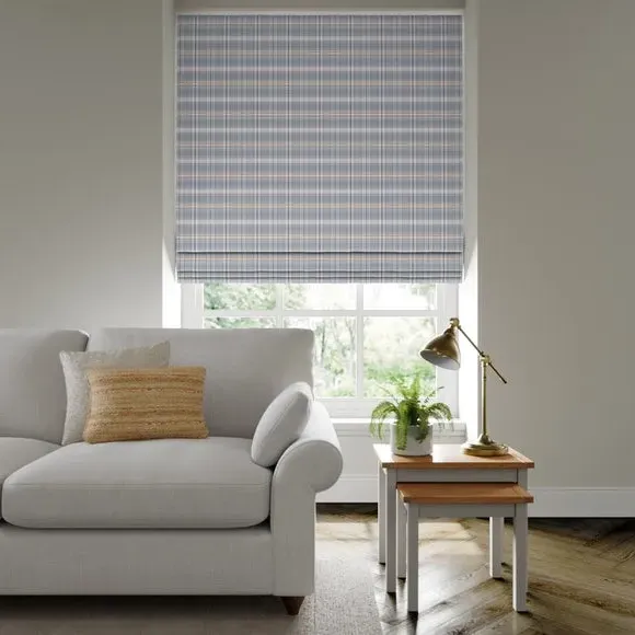 Made to Measure Roman Blind - Blue, Fire Retardant image