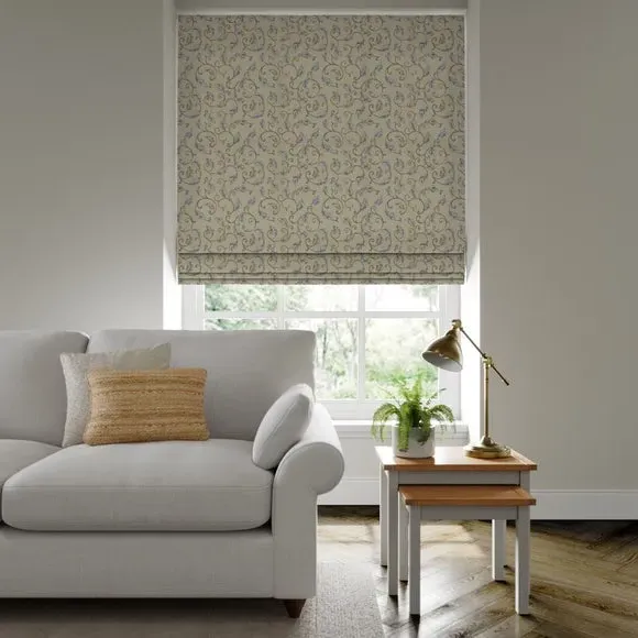 Made to Measure Roman Blind - Blue, Floral image