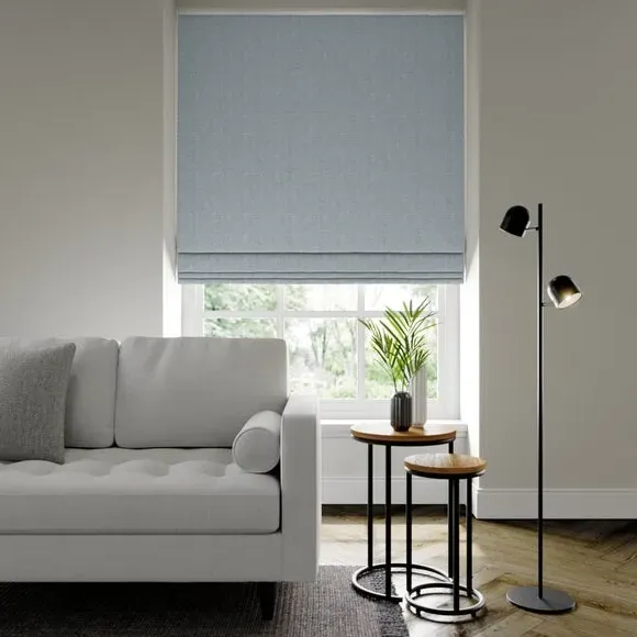 Made to Measure Roman Blind - Blue, Polycotton