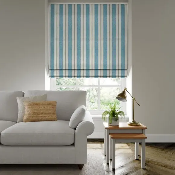 Made to Measure Roman Blind - Blue, Striped image
