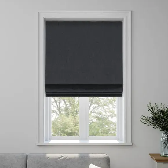 Made to Measure Roman Blind - Charcoal, Cotton