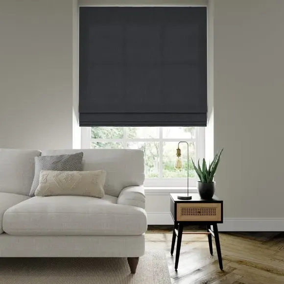 Made to Measure Roman Blind - Charcoal, Cotton image