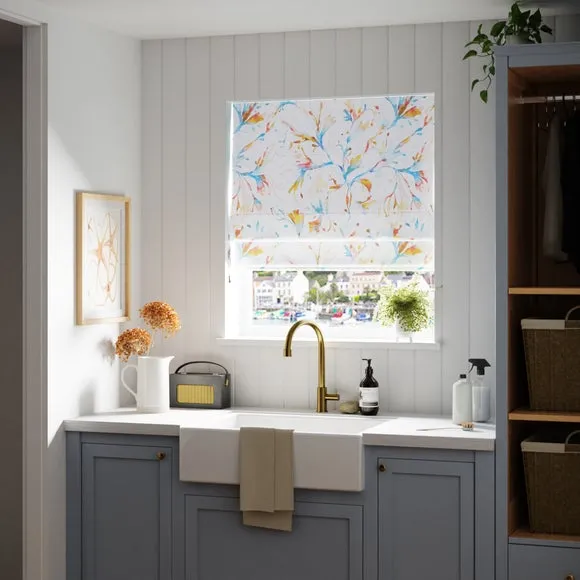 Made to Measure Roman Blind - Cobalt, Cotton
