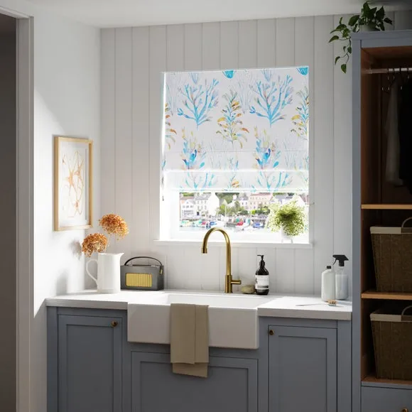 Made to Measure Roman Blind - Cobalt, Cotton