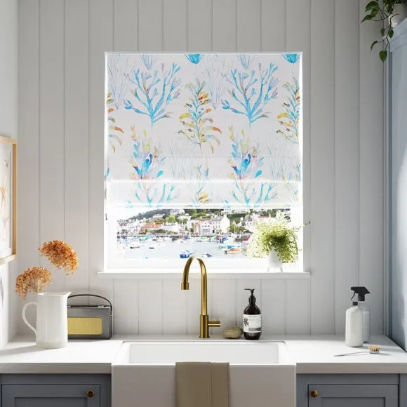 Made to Measure Roman Blind - Cobalt, Cotton