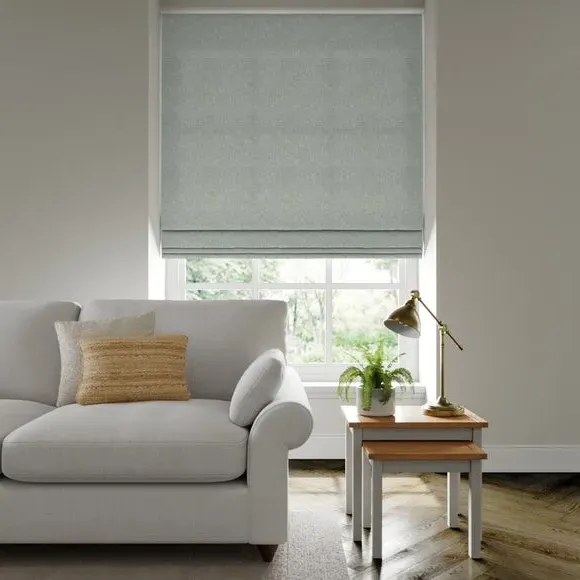 Made to Measure Roman Blind - Duck Egg, Hessian image