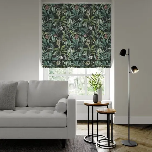 Made to Measure Roman Blind - Emerald, Fire Retardant image
