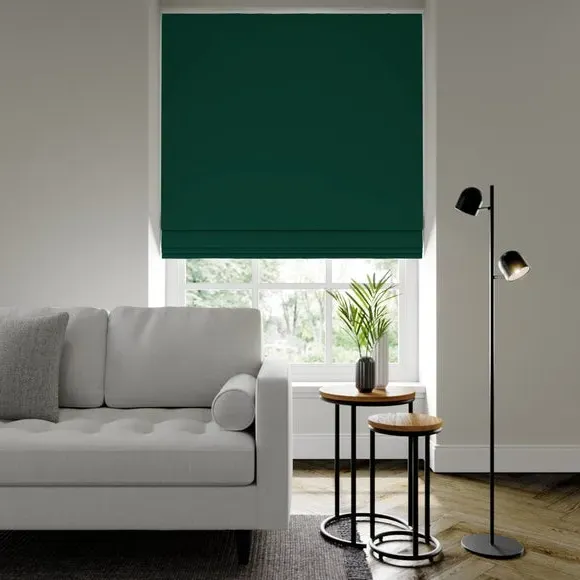 Made to Measure Roman Blind - Emerald, Velour