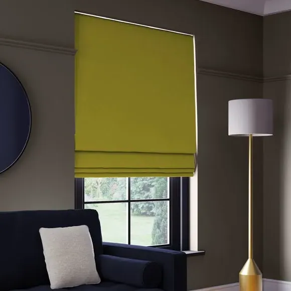 Made to Measure Roman Blind - Green, Cotton