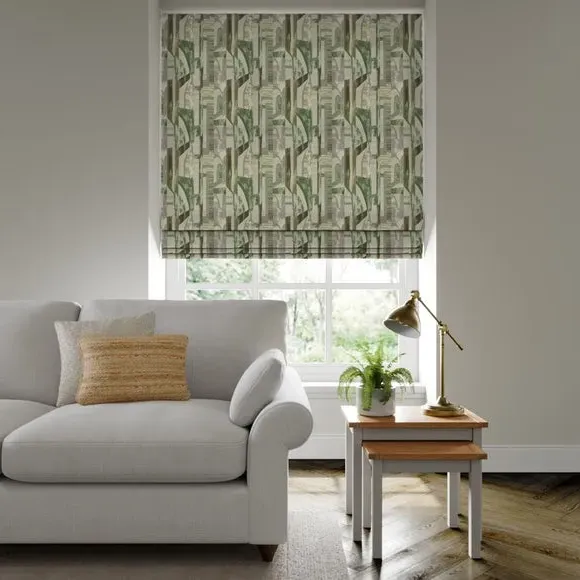 Made to Measure Roman Blind - Green, Jacquard image