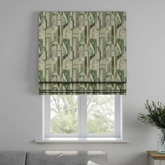 Made to Measure Roman Blind - Green, Jacquard