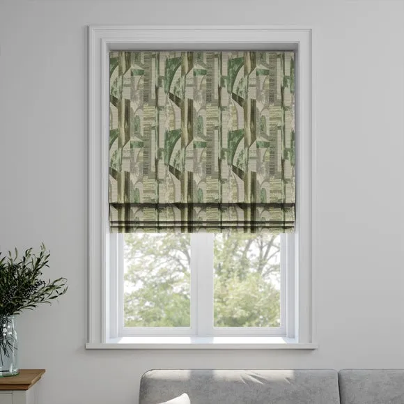 Made to Measure Roman Blind - Green, Jacquard