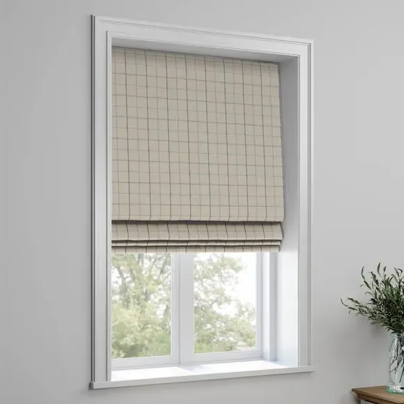 Made to Measure Roman Blind - Grey Check