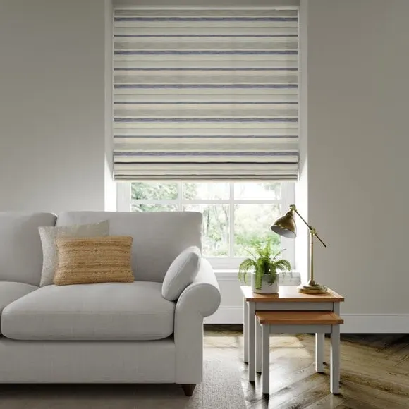 Made to Measure Roman Blind - Grey Stripe image