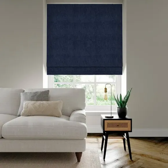 Made to Measure Roman Blind - Indigo, Cotton