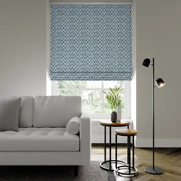 Made to Measure Roman Blind - Indigo, Jacquard