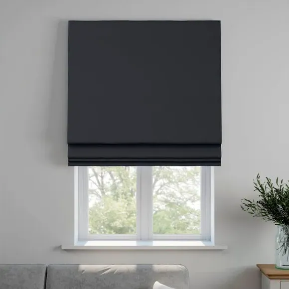 Made to Measure Roman Blind - Ink, Cotton