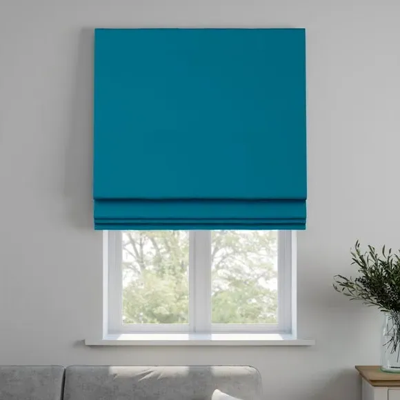 Made to Measure Roman Blind - Kingfisher, Cotton
