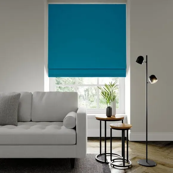 Made to Measure Roman Blind - Kingfisher, Cotton