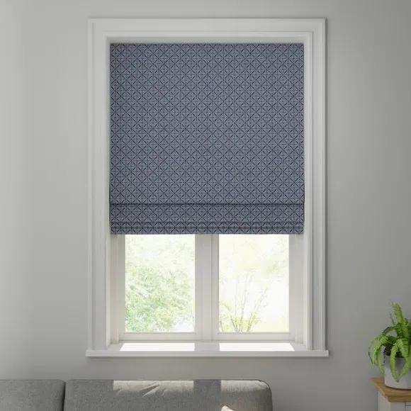 Made to Measure Roman Blind - Navy, Chenille