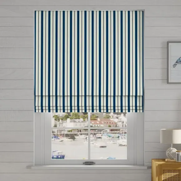 Made to Measure Roman Blind - Navy, Cotton image