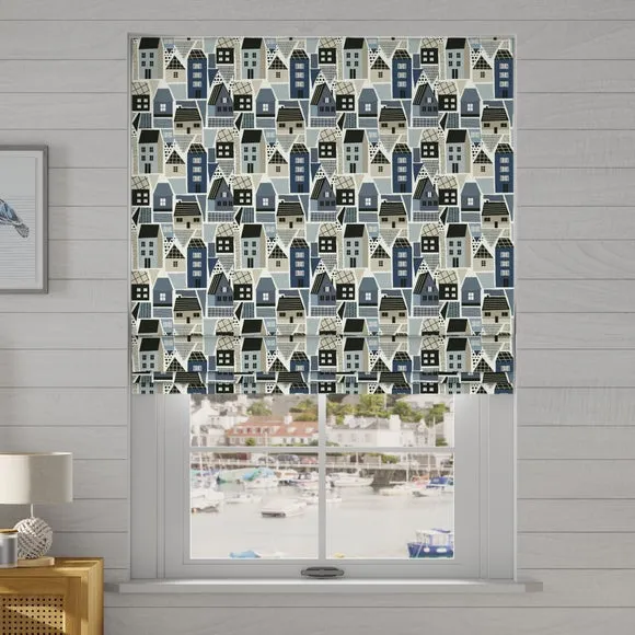 Made to Measure Roman Blind - Navy, Cotton