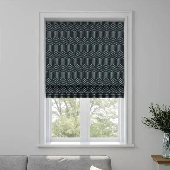 Made to Measure Roman Blind - Navy, Cotton