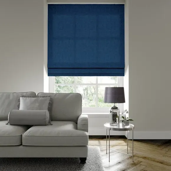 Made to Measure Roman Blind - Navy, Velvet