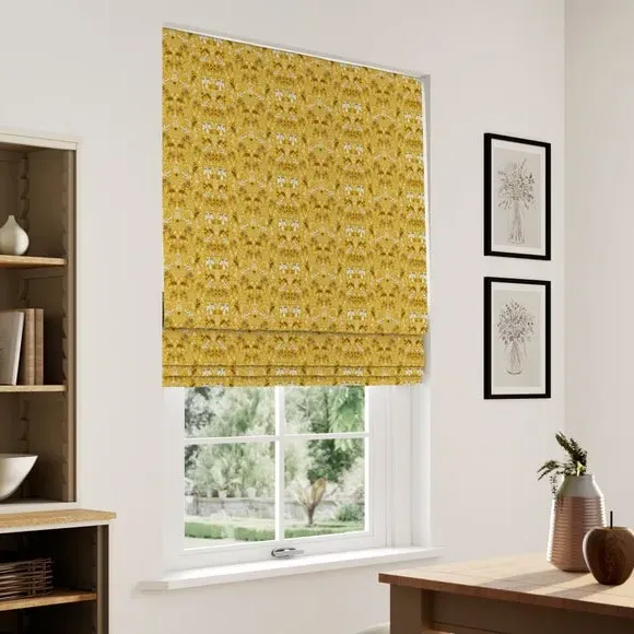 Made to Measure Roman Blind - Ochre, Cotton