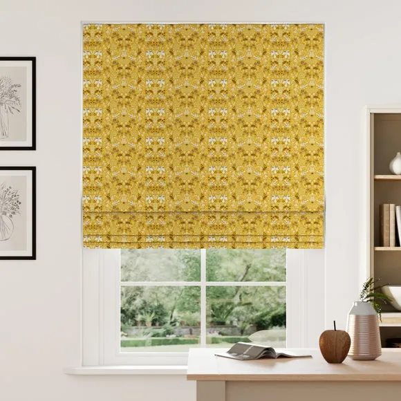 Made to Measure Roman Blind - Ochre, Cotton