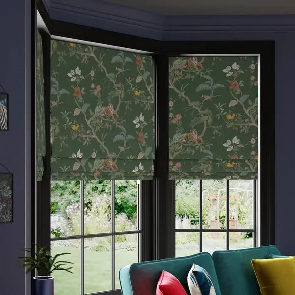 Made to Measure Roman Blind - Olive, Velvet