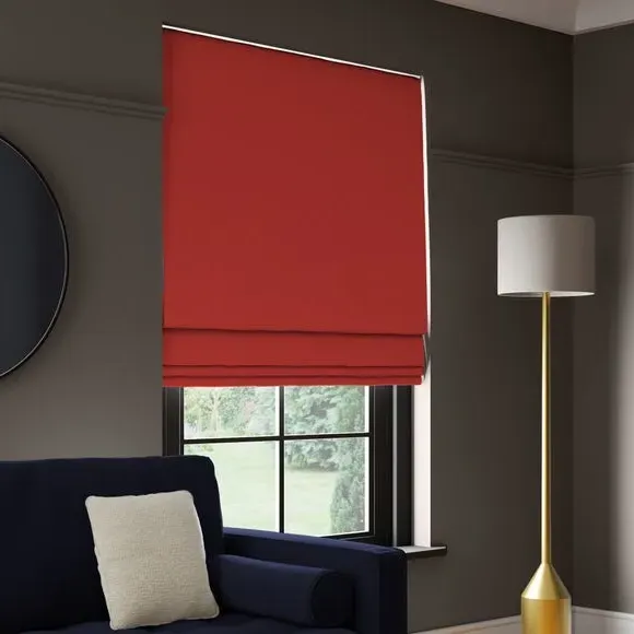 Made to Measure Roman Blind - Orange, Cotton