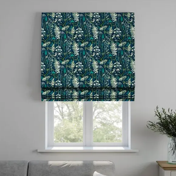 Made to Measure Roman Blind - Peacock, Cotton