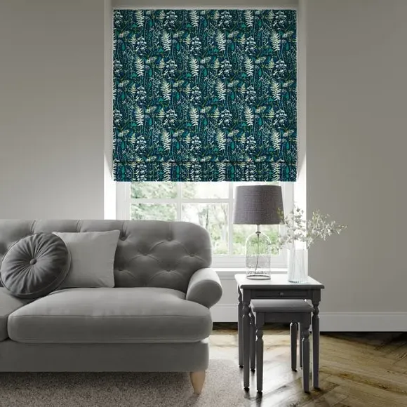 Made to Measure Roman Blind - Peacock, Cotton